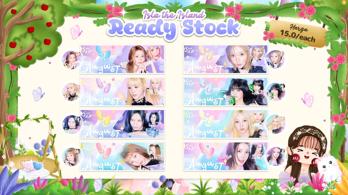 isluyx's tweet photo. ⸝⸝ ꕤ  help rt? tysm!  ˚₊🍎⭐️

⊹ ｡★ 🍀 ╭╯안녕하세요 。 aku ada ready stock layout August H2H ver. yang bisa kamu miliki യ₊ 🧃🛝 ⊹  dengan harga only IDR. 15.000 𓈒 🐹🌸 . . avail retext nick dan payment QRIS 𖦹 ♡📮 dm me buat jajan yup! ﹏ 🚕 𖠗៸

꒰ 💌  ꒱  #bealanja https://t.co/vl2OsZQZ8u