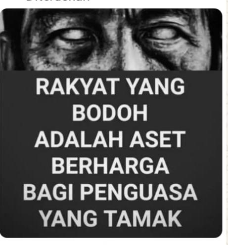 Boediantar4's tweet photo. RAKYAT YG BODOH
ADALAH ASET
PENGUASA YANG TAMAK https://t.co/ZXtTGVwtt0