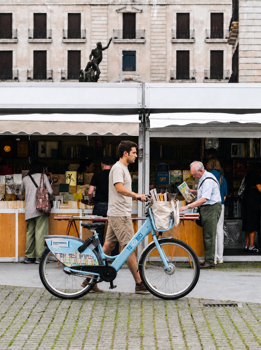 TUeBICISDR's tweet photo. ¿El plan perfecto? Una cesta llena de libros📚.
 
➡️ Hasta el 23 de agosto, la Plaza Alfonso XIII acoge la XXVII Feria del Libro Viejo, con 16 librerías especializadas y una amplia programación cultural.

🚲 Ve en #TUeBICI y ¡disfruta del mejor plan!

@CulturaSantan https://t.co/qo7R710kAW