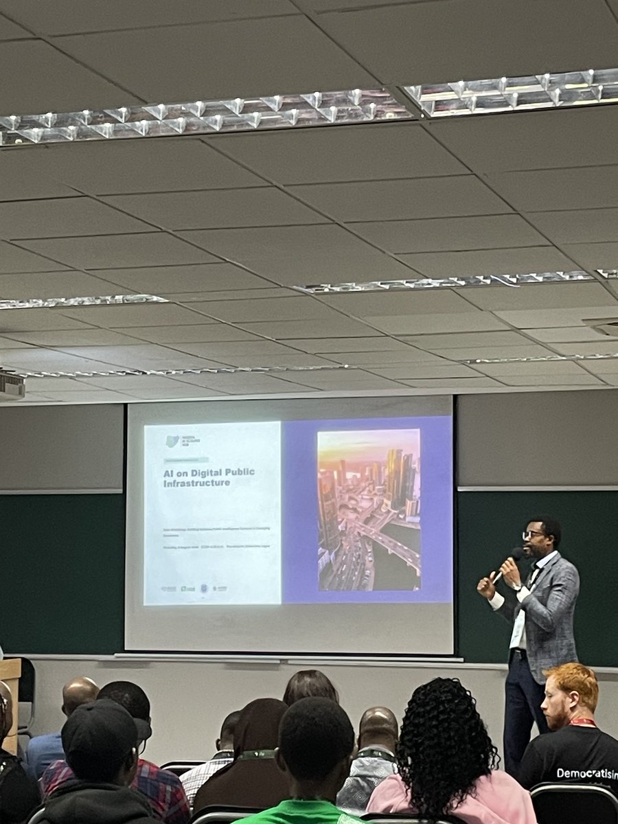 dsn_ai_network's tweet photo. Dr. Raymond Onuoha (@OnuohaRaymond), Operations Manager/PMO Lead at the Nigeria AI Scaling Hub (@naishofficial), is taking participants through the Hub's strategic vision at the @dsn_ai_network Workshop live at #DLI2026.

His session highlights the Hub's mandate to align AI with national priorities by connecting public sector challenges with proven AI solutions and the critical enablers needed to scale them into impactful public services.

He also introduced the #SAIDChallenge, an initiative designed to accelerate the development and deployment of AI solutions that address real-world public sector problems.

#DLI2026 #DataScienceNigeria #AIforGood #DigitalPublicInfrastructure #NigeriaAIScalingHub #ArtificialIntelligence
