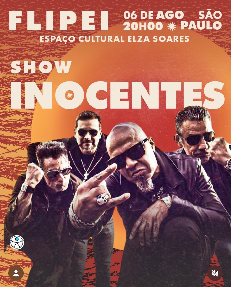 AcessoCodigo's tweet photo. Agenda
Hoje, às 20H tem @inocentesoficial no @espacocultural_elzasoares dentro da @flipeioficial
com entrada gratuita
#agenda
#inocentes
#flipei
#espaçoculturalelzasoares https://t.co/MvlvZeBG2f