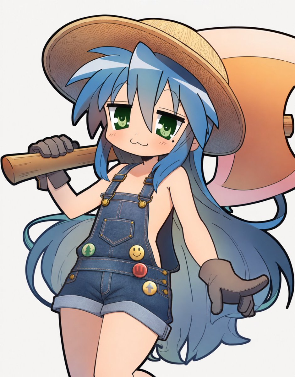 LeopLeo69277's tweet photo. Konata in Paul Bunyan's (fgo) overall shorts 
#らきすた
#泉こなた https://t.co/4CBZxOwyTM