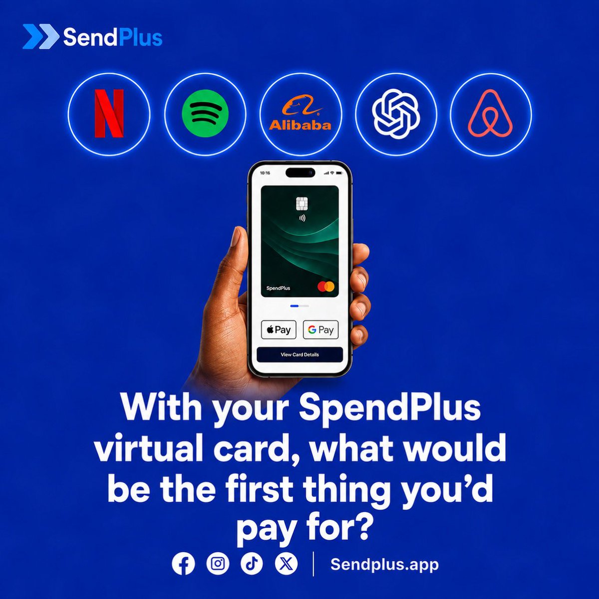 getsendplus's tweet photo. If you could only make one online payment today... what would it be?

Whether it's streaming your favourite series, booking your next trip, shopping from international stores, or subscribing to the tools you use every day, the SpendPlus Virtual Card has you covered. https://t.co/f48GoDvnWI