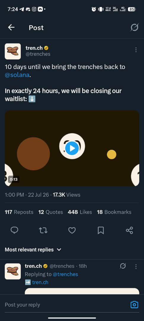 Korexexchang's tweet photo. Tren waitlist
https://t.co/fr58iWOeb3
🔸Connect your X account and Claim your spot

🪙LAUNCHING ON SOLANA BLOCKCHAIN

ENDING IN THE NEXT 2 HOURS https://t.co/xf1twu0Goi