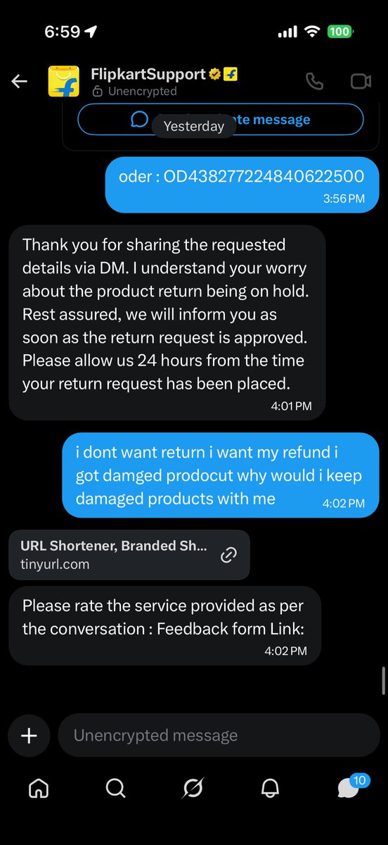 samar40422133's tweet photo. so fraud company that they say they have provided me resolution but no resolution was provided only told to wait 24 hours which has been passed #beawre #fraud #flipkar @jagograhakjago @flipkartsupport @Flipkart https://t.co/o75Y8z47Yq