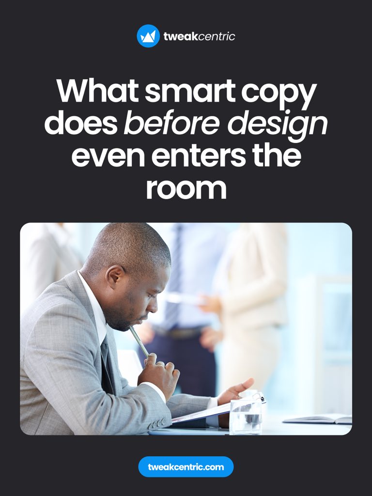 TweakCentric's tweet photo. If your current marketing feels cluttered, complex, or hard to explain, it's time to simplify.

Let's refine your message.

Visit https://t.co/7ZWfD9puby  to get started today.

#TweakCentric #Copywriting #MarketingStrategy #BrandPositioning #CampaignStrategy https://t.co/WxskYjZ5Fx