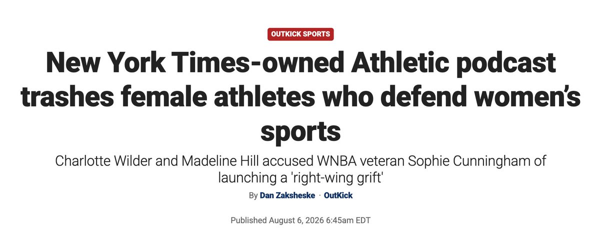JenniferSey's tweet photo. On their recent podcast @TheWilderThings and @mad_hill trashed @Riley_Gaines_ as "not even very good" (at swimming) and then trashed veteran WNBA player @sophaller as no good. 

Ok ladies. I'm sure you've both played pro sports and been nationally ranked in the NCAA too, right? What sports again, I don't remember?

A few points here... 

1. Not sure what their skill has anything to do with anything. They are standing up for girls' rights to fairness, safety and privacy. They could absolutely stink at sports and have every right to do so. 

2. Riley is a 12x All American and Sophie is in the WNBA -less than 1% of college players even make the WNBA so just making it makes you good. 

3. Sabalenka is #1 in the world and she just said protect the women's category so what do you have to say now? Is #1 not good enough? 

4. @Martina has taken a stand and she is inarguably one of the best players that ever was. 

5. I have taken a stand and I was ranked #1 in gymnastics, albeit a long time ago. 

Your dumb argument is the playbook for those with no actual argument. See my tweet below. 

This is exactly what happened when gymnasts spoke out about abuse. We were dismissed because we weren't good enough. Until an almost entire Olympic team spoke out. 

Would be happy to discuss with you on the show.