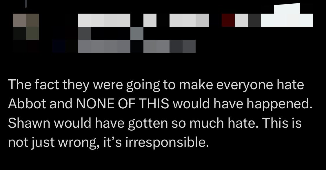amoebaneba's tweet photo. It’s a FICTIONAL CHARACTER. Please, for the love of GOD, stop forcing YOUR good morals and opinions on FICTIONAL CHARACTERS. Characters aren’t there to voice your beliefs, they’re devices to tell a story! https://t.co/hp0HtoSi9o
