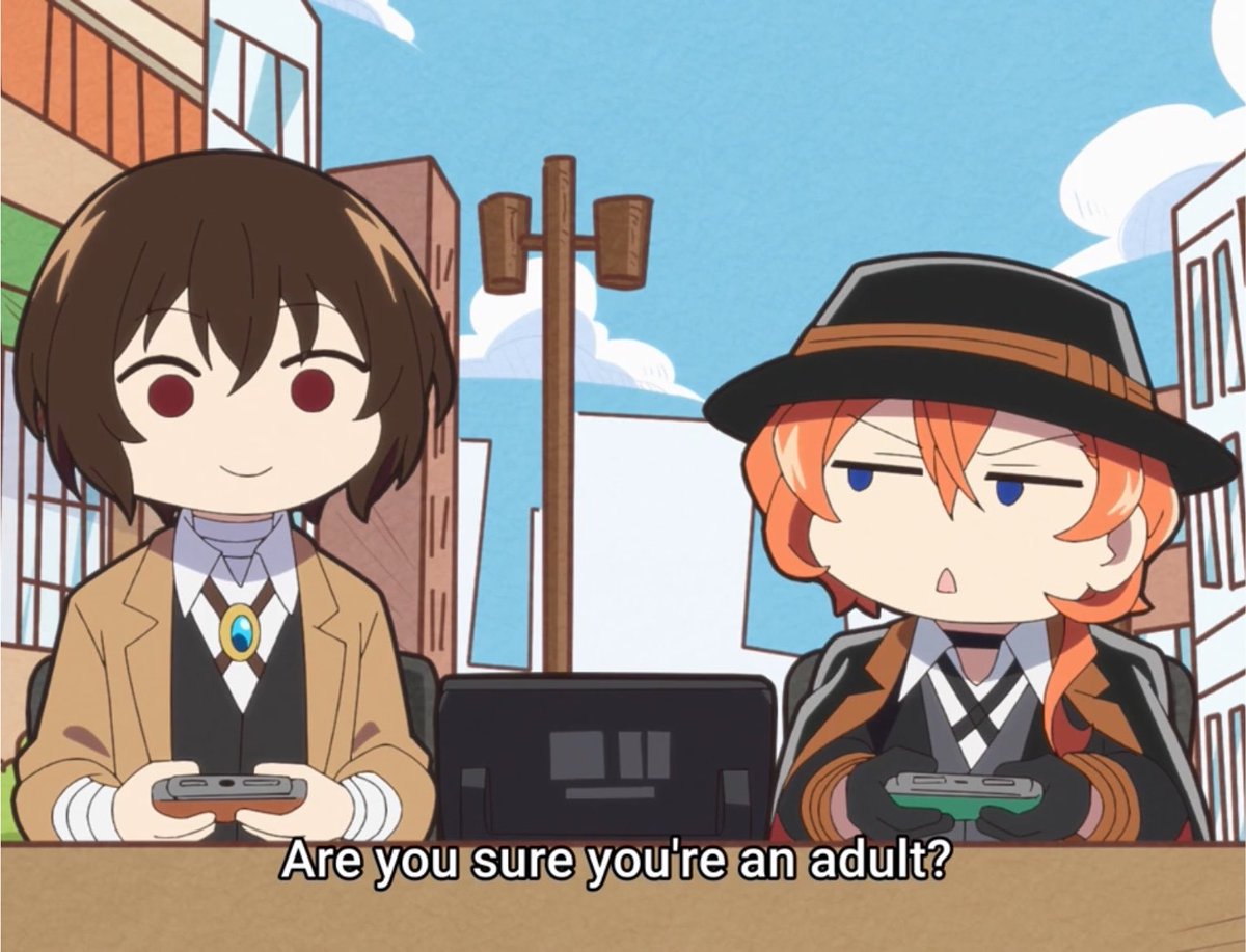 gloomstoevsky's tweet photo. Even Dazai can’t believe that he’s a grown ass man https://t.co/RtDO0VNLYt