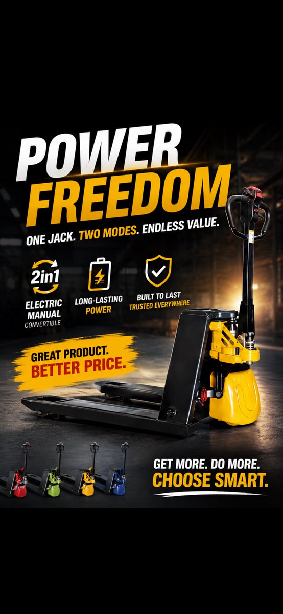 paragoncooler's tweet photo. Power when you want it. Confidence when you need it. Fully electric for effortless work. Manual whenever life surprises you. One pallet jack. Every advantage.

Potencia cuando la quieras. Confianza cuando la necesites. Totalmente eléctrica para un trabajo sin esfuerzo. Manual par https://t.co/RJbPGHTXqM