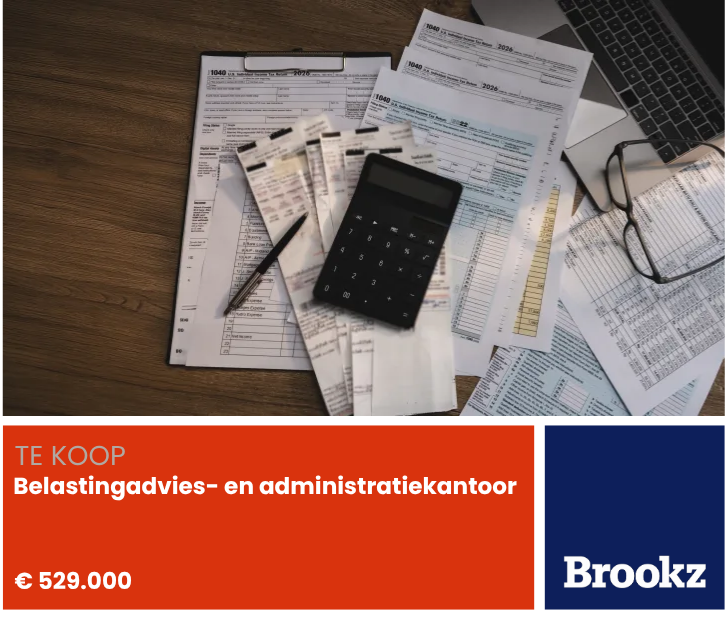 Brookz_NL's tweet photo. Nieuw te koop op Brookz: Belastingadvies- en administratiekantoor (omzet € 529.000, regio Zuid-Nederland)

Het bedrijf adviseert en ondersteunt ondernemers en particulieren op fiscaal en financieel gebied. De dienstverlening omvat het voeren van de administratie, het opstellen van jaarrekeningen, het verzorgen van belastingaangiften en het verzorgen van de gehele loonadministratie. Daarnaast geeft het kantoor advies over financiële en fiscale vraagstukken, zodat klanten aan hun wettelijke verplichtingen voldoen en financieel goed kunnen ondernemen.

Lees hier meer: https://t.co/RCu3XuphwS