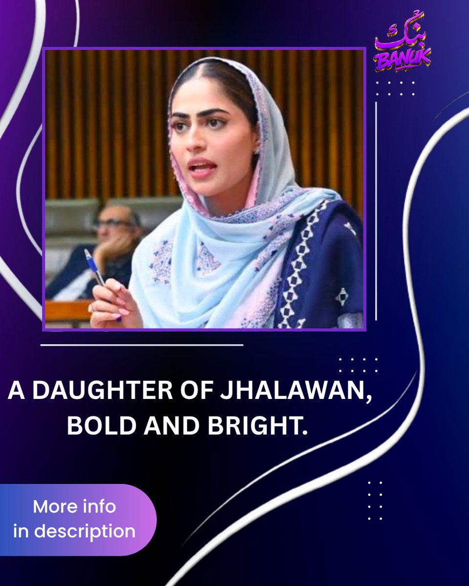 banukBaloch101's tweet photo. From the mountains where brave hearts rise,
Jhalawan echoes beneath endless skies.
A daughter stands with courage untold,
Her spirit stronger than the purest gold.

Izbal Zehri, with grace and pride,
Keeps her homeland close by her side.
With every step, with every dream,
She carries the strength of her ancestral stream.

Fear cannot silence a heart so true,
Nor dim the light that shines right through.
She walks with honor, calm and wise,
Hope reflected in determined eyes.

#Balochistan #Women #Honour