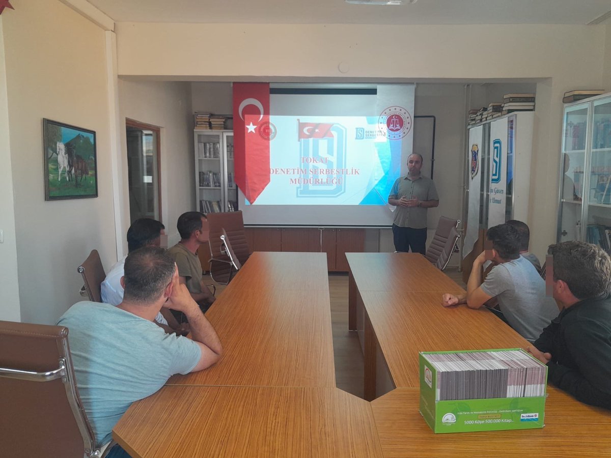 tokatdsm's tweet photo. 06.08.2026 tarihinde Tokat Denetimli Serbestlik Personeli Emre DAĞBAŞI tarafından 6 hükümlüye denetimli serbestlik uyum eğitimi verildi. https://t.co/Z95MDmXGBG