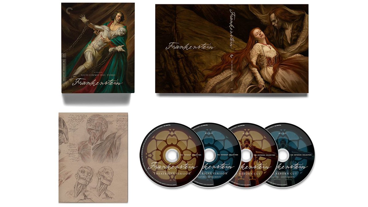 gdeo's tweet photo. Here is a closer look at @RealGDT ‘s @FrankensteinGDT from @Criterion . This amazing collection will be available on 10/27/2026 . Cover and interior art by @demboiii Preorder here: https://t.co/xacGbSZ4tw #GuillermodelToro #FrankensteinGdT #Frankenstein #DenverBalbaboco https://t.co/UeXELJGUu8