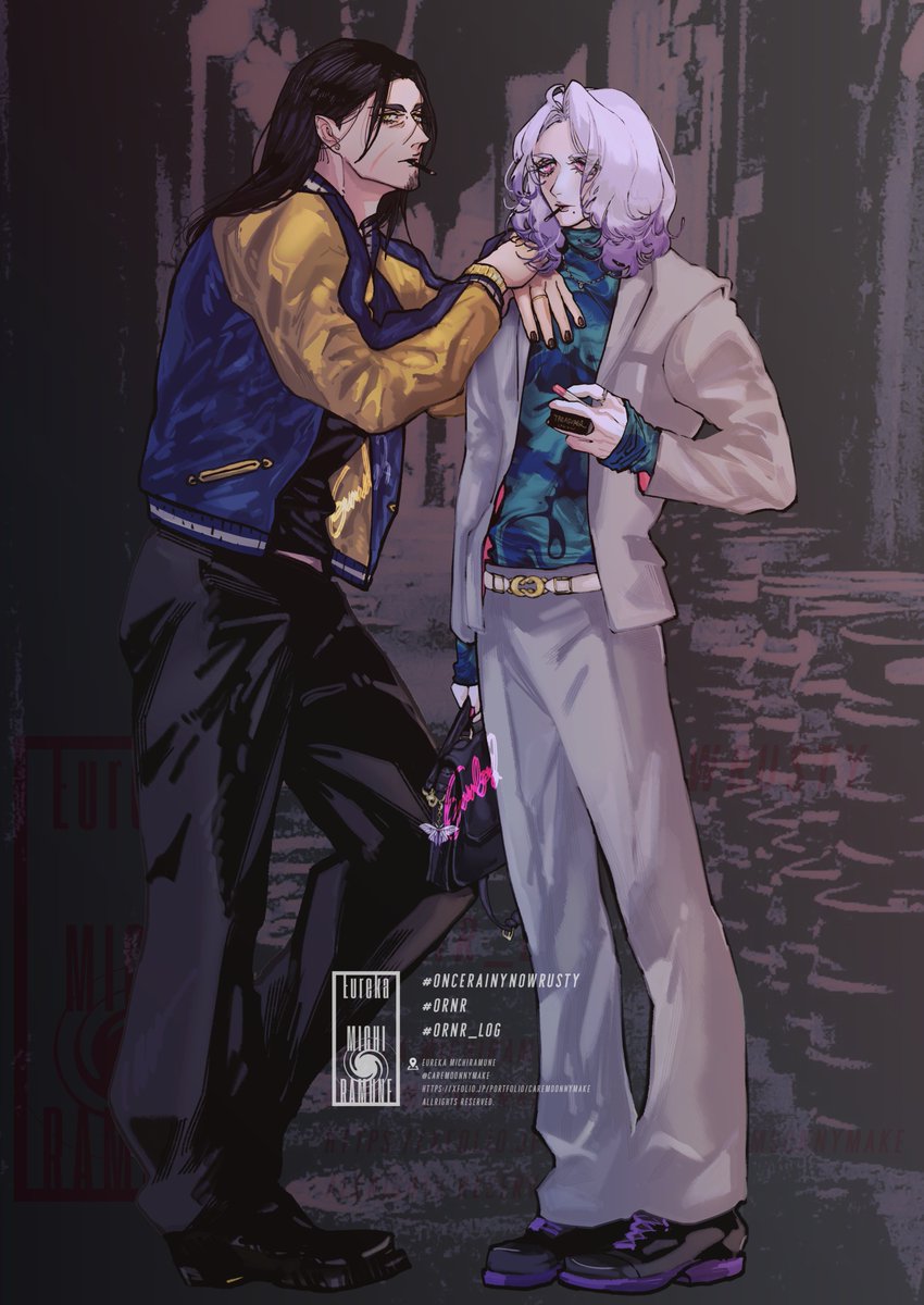 caremoonNYmake's tweet photo. 戯か錆
3話参照ギカサビ。
10年くらい前のイメージ。
#ORNR #創作BL https://t.co/ogoGF6xaf6