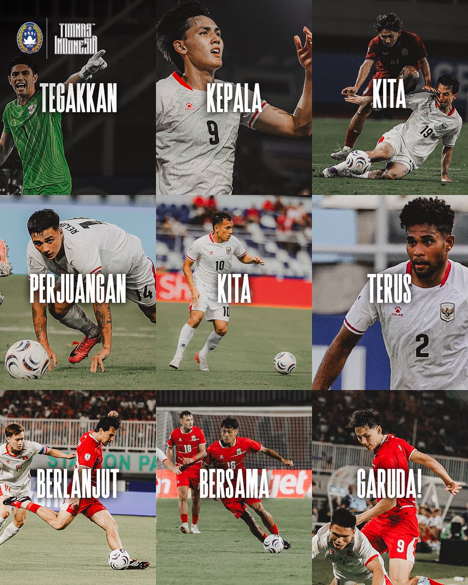 TimnasIndonesia's tweet photo. Kita lalui setiap fase ini #BersamaGaruda ❤️

🏆 Matchday 4
🔜 𝓿𝓼 Singapura
🏟️ Jalan Besar Stadium
📃 Jumat, 7 Agustus | 20.00 WIB

Kembali lebih kuat untuk pertandingan penentu ASEAN Championship! 😤

‣ #KitaGaruda https://t.co/JkSbat8i49