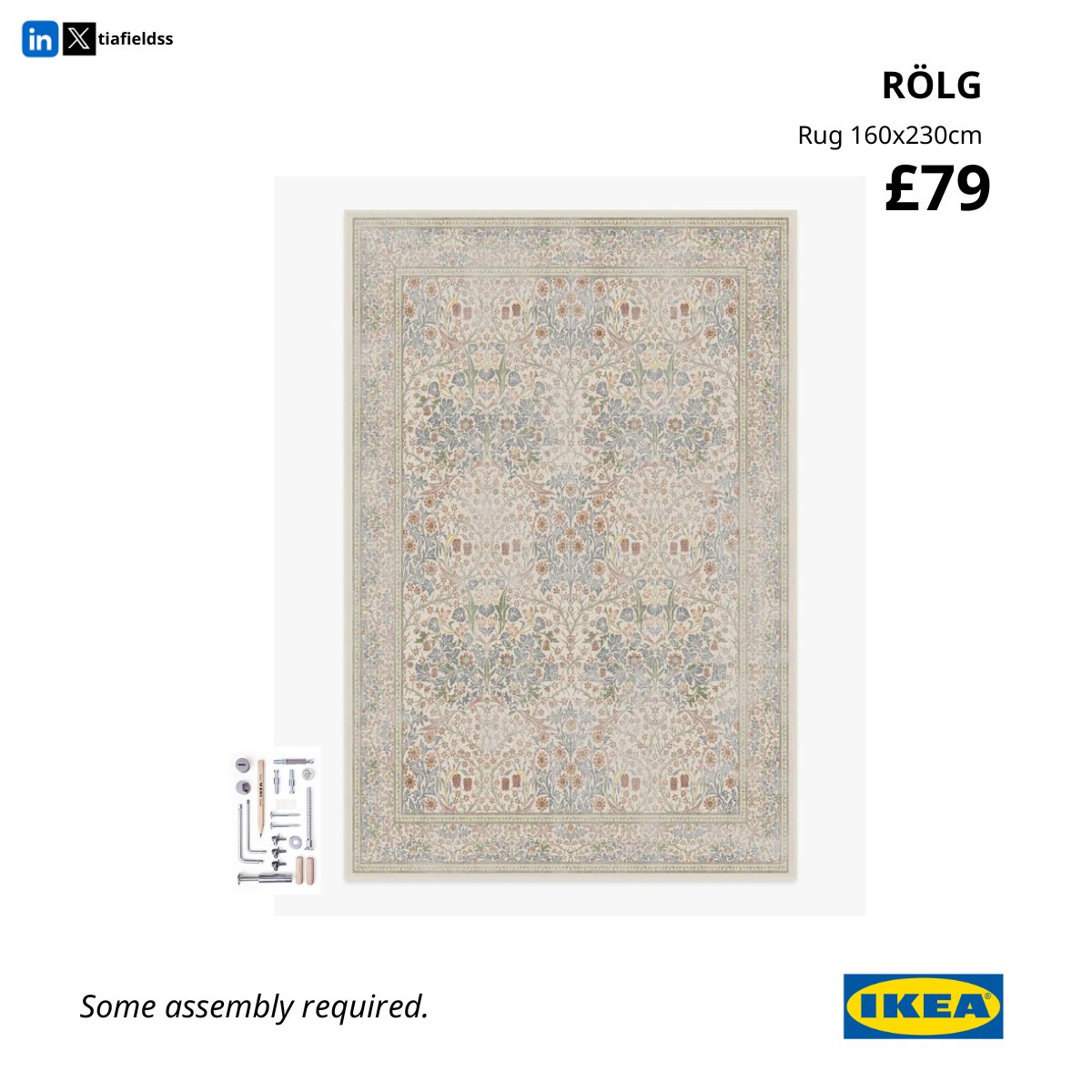 tiafieldss's tweet photo. @oneminutebriefs of the Day - 06/08/26 
Create posters to advertise #RUGS

Channeling that iconic @IKEA tone today because every good room design starts with a rug...or at least a those with a knackered floor. https://t.co/olvf7H0h1t