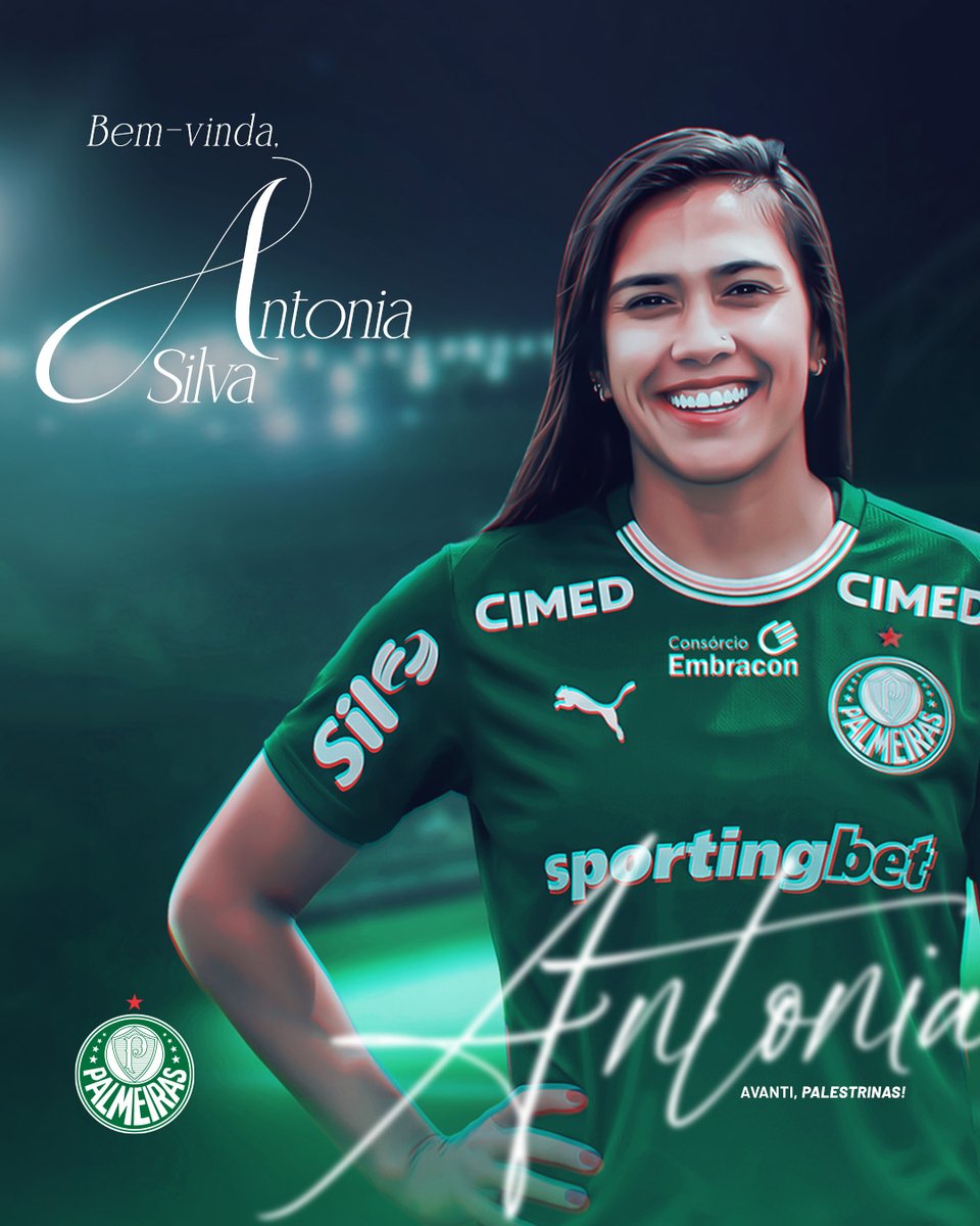 Palmeiras_FEM's tweet photo. BEM-VINDA, MINHA ZAGUEIRA! 💚

Antonia Silva é o novo reforço das Palestrinas! Após defender o Real Madrid na última temporada, a atleta volta ao Brasil para representar as nossas cores. AVANTI! ➤https://t.co/oQ5eUtc8Gp https://t.co/9nRaAXFSYa