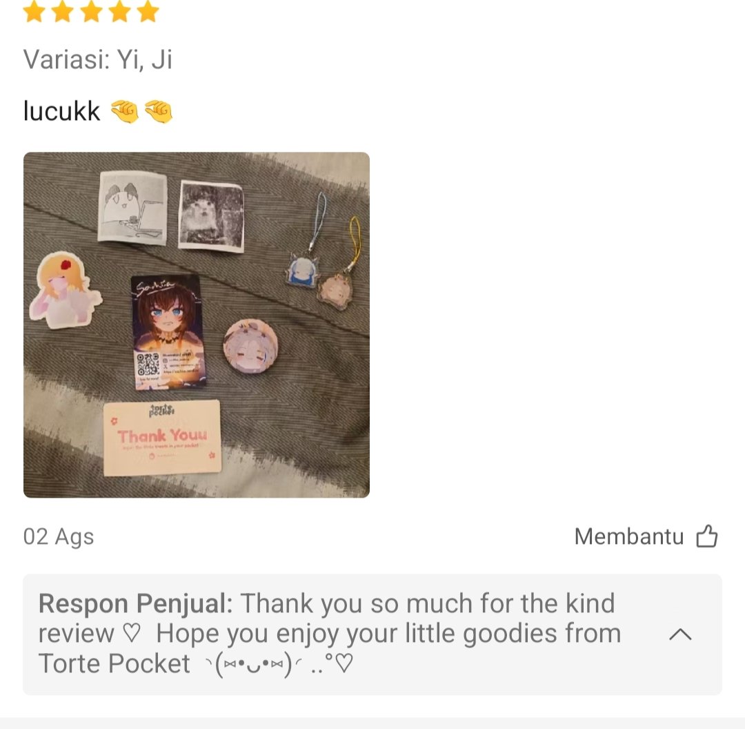 matchalia_desu's tweet photo. |

Thank you banget buat siapaun yg beli dari post twitter aku ataupun sosmed/shopee nya langsung. Here's some testimony 🥺🌸

And yess every buyer got a random bnw stickers n memes 🙌
🔗 https://t.co/FbWN8CrWJE

#WTS #WTSID #MerchWTS #bealanja #Arknights #zonauang #zonajajan https://t.co/nRWnNparyk