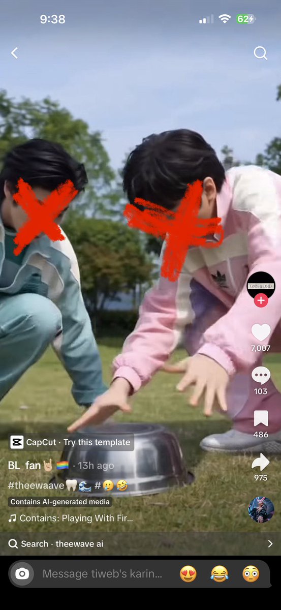 lovebywave's tweet photo. ‼️ help report this video on tiktok ‼️ 

they’re using an ai generated video of tw 

💀💀💀💀 

tiktok username: eyaeya852 https://t.co/8rg7D420Zg