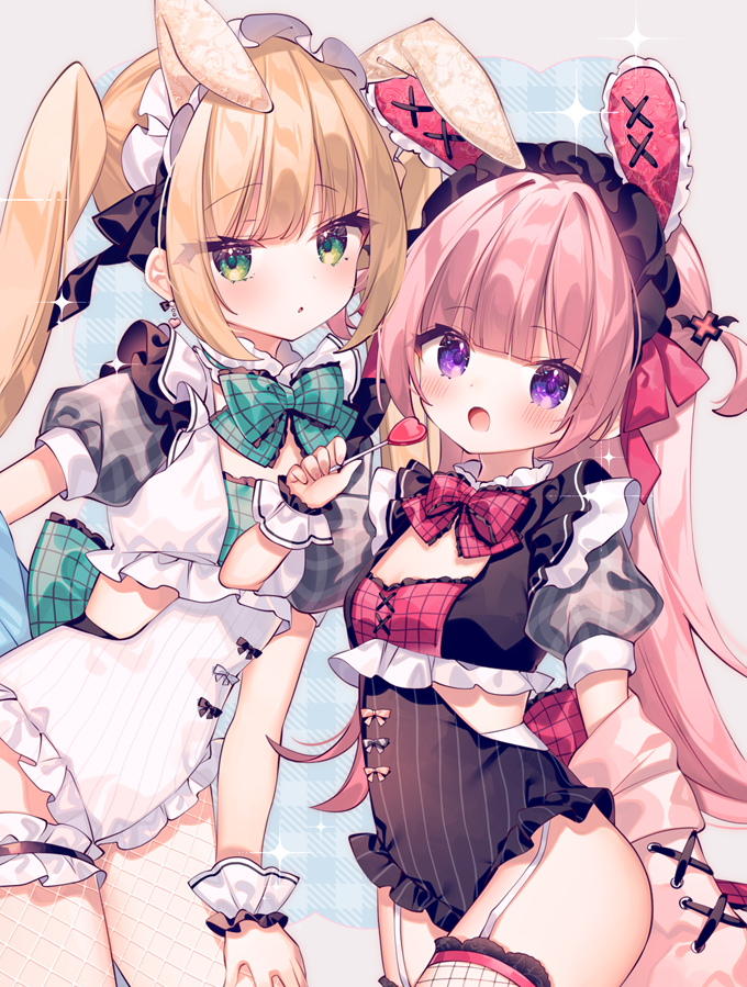 ana_ame0's tweet photo. バニーメイドちゃん、どっちが好きですか？ https://t.co/tfmq7EgOjg