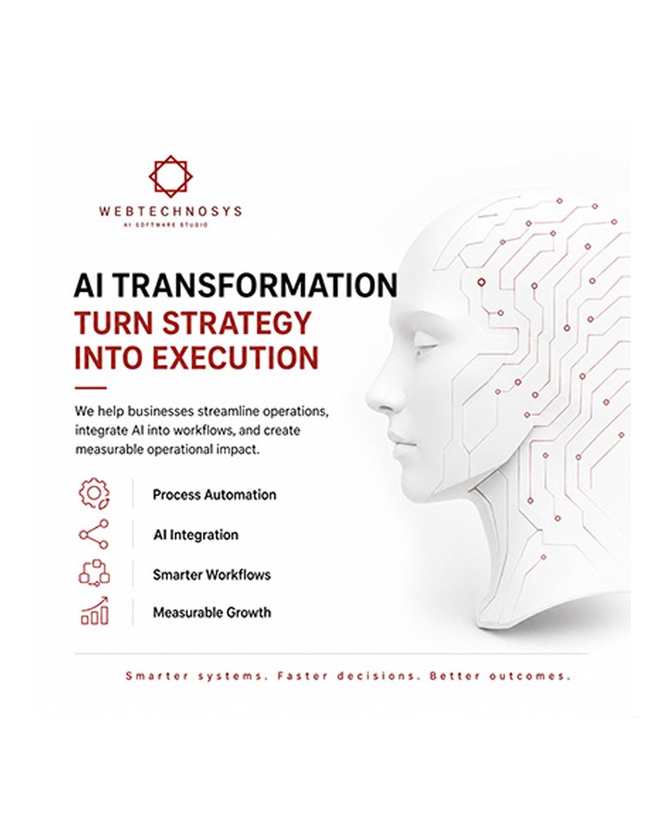 webtechnosysai's tweet photo. A good AI idea creates value only when it becomes part of your daily workflow.

Webtechnosys helps businesses move from planning to implementation through:

Process Automation AI Integration Smarter Workflows Measurable Growth

We streamline operations, connect AI with existing systems and build practical solutions that teams can actually use.

📞 +91-7410582898 
✉️ info@webtechnosys.com 
🌐 https://t.co/DwTzmu55LC

#AITransformation #StrategyToExecution #SmartWorkflows #OperationalEfficiency #BusinessGrowth #AutomationSolutions #Webtechnosys