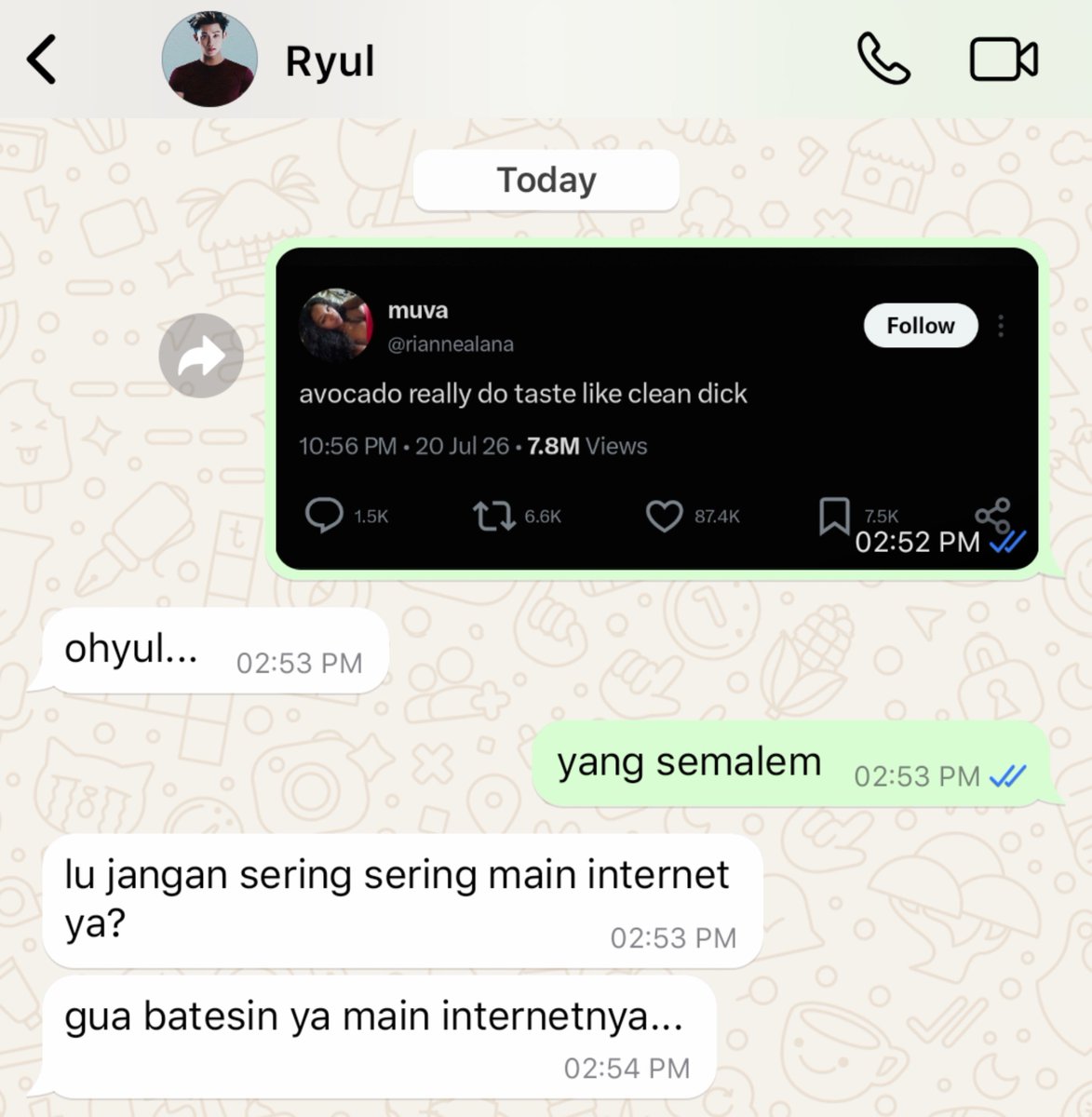 ryuliciouz's tweet photo. Ryulyul Rulnyul Semi-canon few twit AU 🔞

Berawal dari khayalan hingga keingintahuan https://t.co/XyIyt8QSZ9