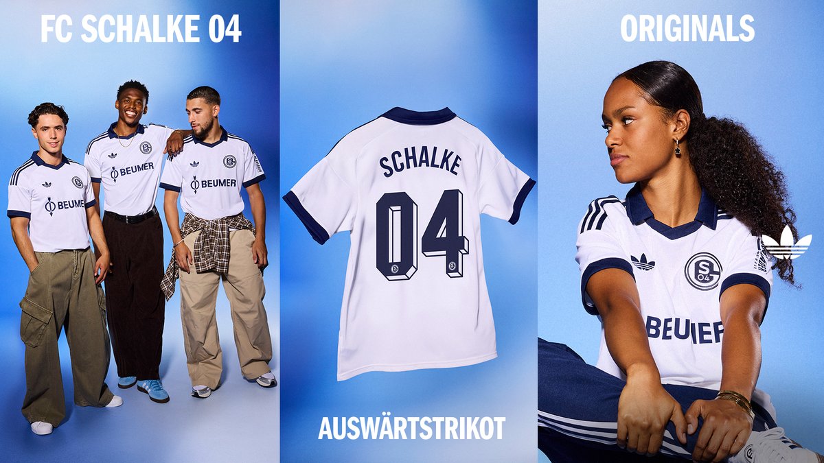 s04's tweet photo. Nur wenige Stunden nach Release ist das #S04-Auswärtstrikot in den Erwachsenen-Größen vollständig vergriffen ℹ️

Schalkerinnen und Schalker können sich das Auswärtsoutfit trotzdem sichern, indem sie es bis Donnerstag (13.8., 23.04 Uhr) auf https://t.co/q2erAAHrqM nachbestellen 👕 https://t.co/gWkx5t8qM9