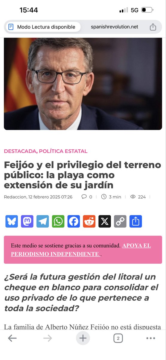 ElifernandezEli's tweet photo. @oscar_puente_ @abecarub Para playa la de Feijoo…
La playa pública que se ha apropiado como privada, con muro y puerta 
Solo se puede acceder desde su casa o que algún amigo narco llegué con el yate
Para @anadebande https://t.co/7YEssp1z0R