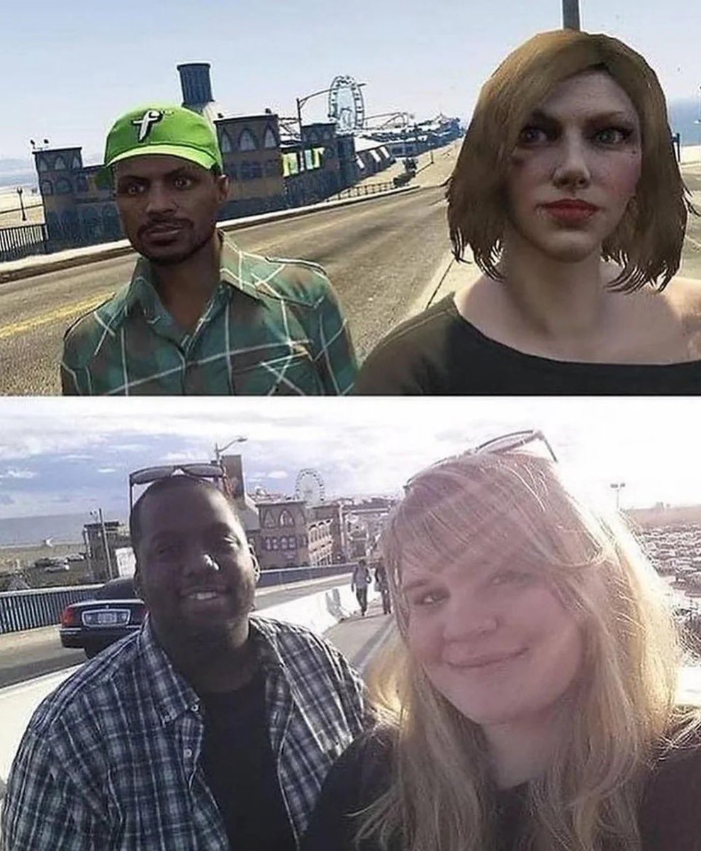 creepydotorg's tweet photo. Back when two GTA Online friends actually met in real life and took a picture at their favorite in-game location. https://t.co/QQFD6sHEaA