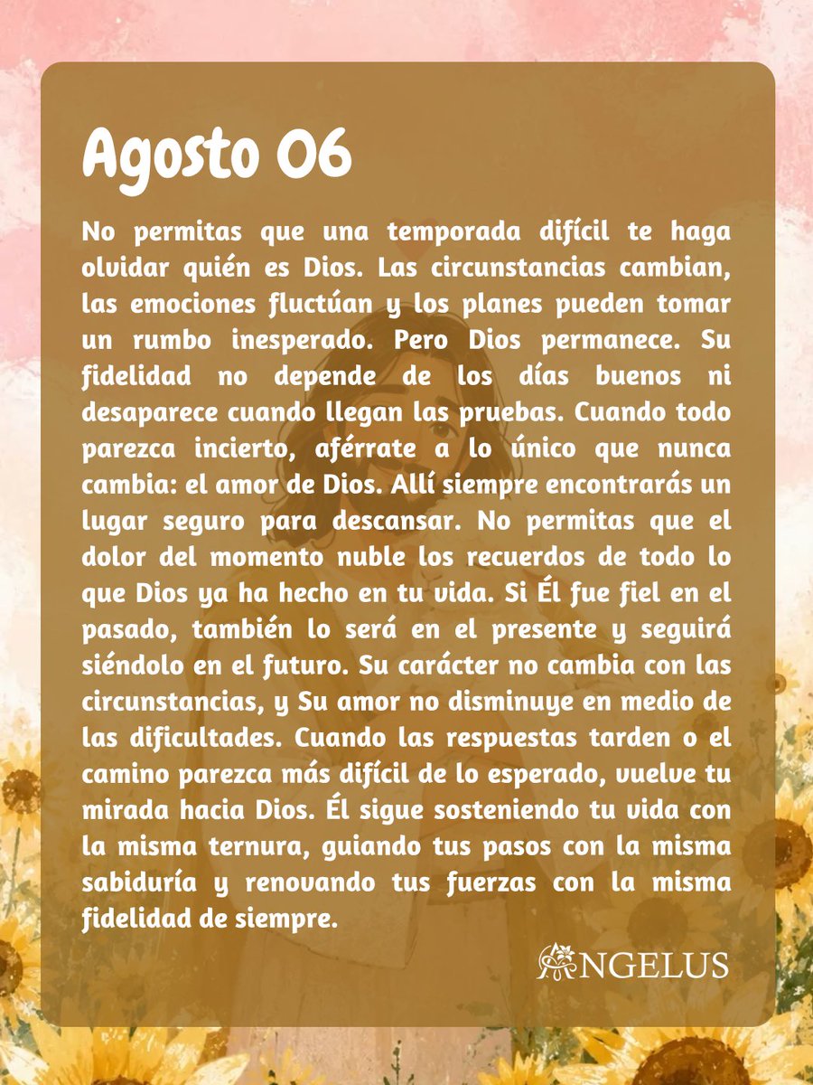 angelus_msj's tweet photo. Descansa en esa verdad. Las tormentas pasan, las temporadas cambian, pero Dios permanece para siempre. Y quien pone su confianza en Él siempre encontrará esperanza, aun en los días más difíciles. https://t.co/ZoDY16OFne