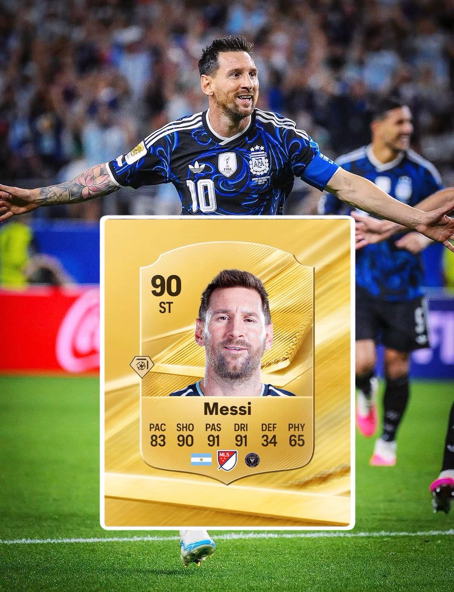 MODOSCALONET4's tweet photo. A los 39 años, Lionel Messi aún tiene la calificación más alta de regate en FC 27. 🤯🐐 https://t.co/HK7M5AzzG8