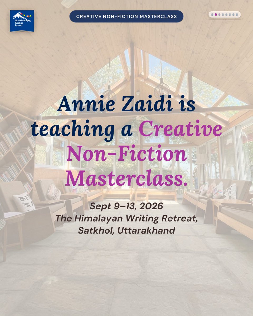 HimalayanWrite's tweet photo. Annie Zaidi won $100,000 for one essay about home — it became the memoir Bread, Cement, Cactus. This Sept, she teaches a 3-day Creative Non-Fiction Masterclass at Himalayan Writing Retreat. 4 seats left, early bird ends Aug 25. #WritingCommunity https://t.co/Q9g6CNt6y9