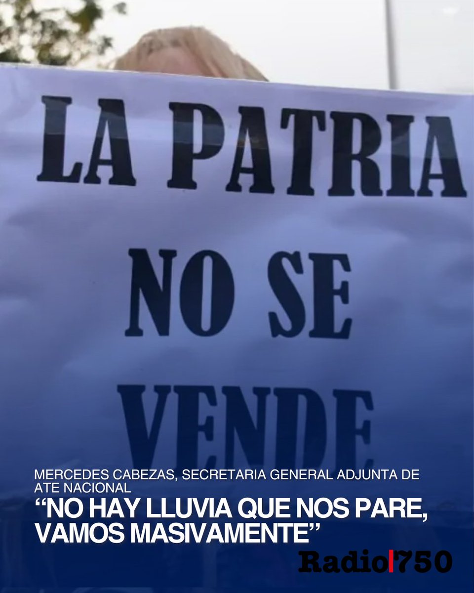 VHMok's tweet photo. 🇦🇷 LA MARCHA CONTRA LA ENTREGA DE LA SOBERANÍA SIGUE EN PIE

📌 Distintas organizaciones sociales confirmaron que se movilizarán al Congreso de la Nación, pese a que el Gobierno decidió retirar del proyecto de Inviolabilidad de la Propiedad Privada el capítulo que habilitaba una mayor participación extranjera en la compra de tierras rurales.

✊ Para los gremios y organizaciones que convocan a la marcha, la decisión no alcanza para levantar el reclamo: cuestionan el resto de la iniciativa impulsada por el oficialismo y sostienen que también pone en juego la soberanía nacional.

🗣️ "Es un proyecto que igual sigue vendiendo la soberanía", señaló Mercedes Cabezas, secretaria general adjunta de ATE Nacional, en #LaMañana por @am750. 

#Soberanía #LeyDeTierras #Congreso #Argentina #ATE