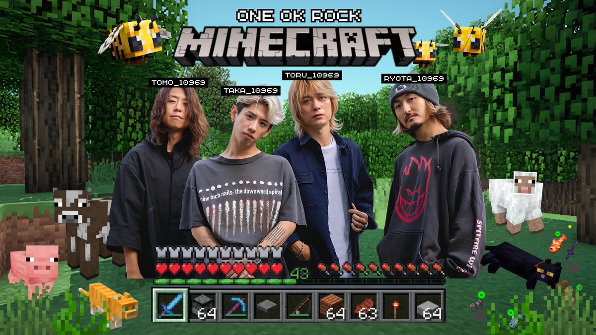 sevgardsector's tweet photo. What if ONE OK ROCK joined a Minecraft world? ⛏️

A Thread — https://t.co/w4oGOID0I7