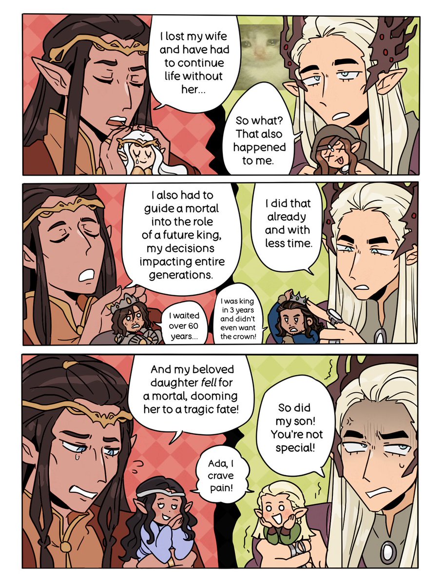 ministarfruit's tweet photo. thranduil is getting kicked out of group therapy https://t.co/J921dadmWr