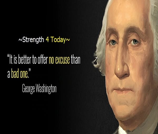 Strengthfor2day's tweet photo. It Is Better To Offer No Excuse
Than A Bad One Over And Over Again.
~George Washington
#Excuse #OverandOver #Recover #SelfAwareness #Lifestyle #Awakening #TwelveStepProgram #Gratitude #RecoveryPosse #Strengthfor2day https://t.co/ETG5ZwjlGF