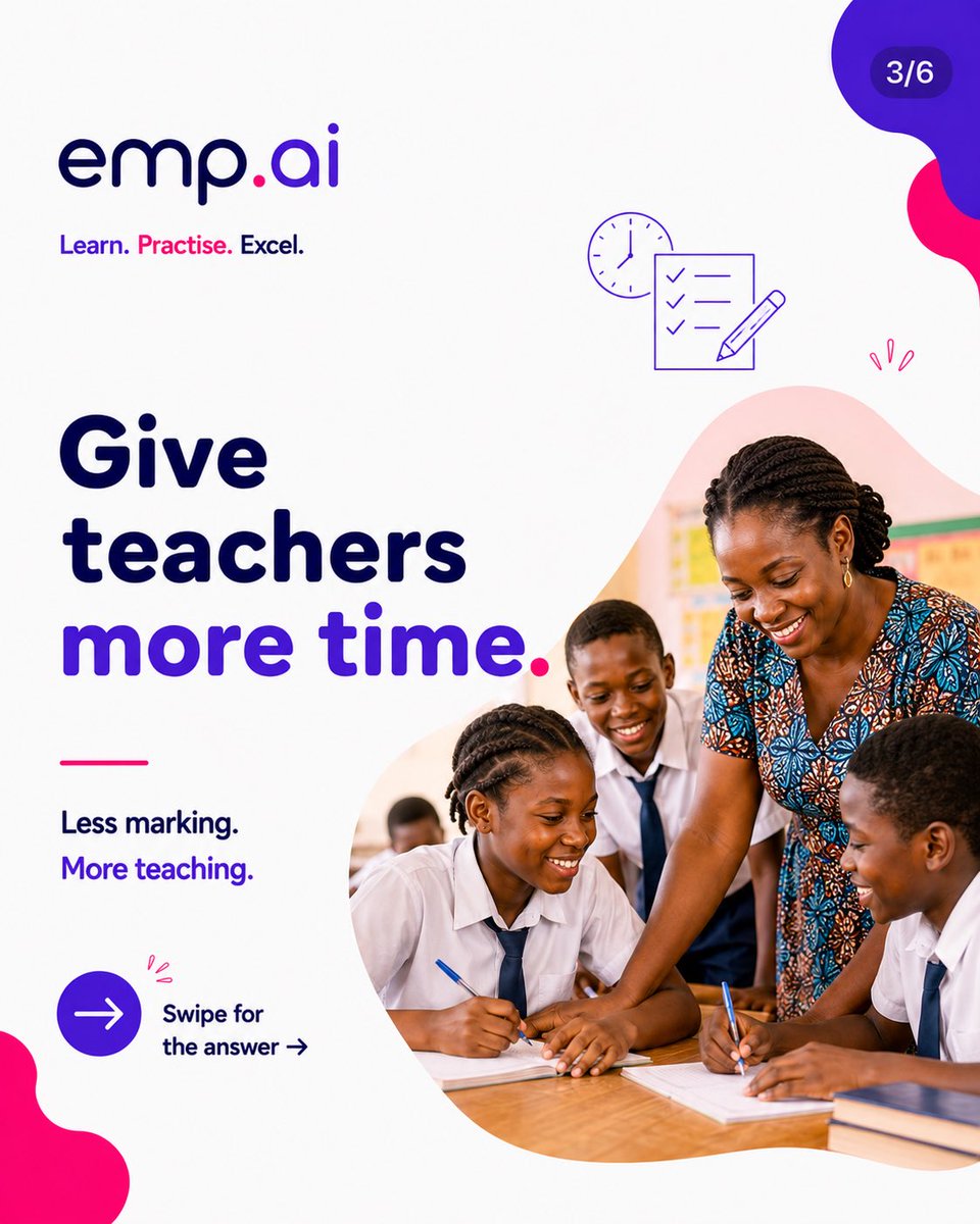 EMPAISPACE's tweet photo. Great schools assess smarter.

Discover how https://t.co/qrM7VI3jtF helps schools save teachers time, track student progress, identify learning gaps early, and prepare learners confidently for BECE &amp; WASSCE.

Book a FREE demo:
🌐 https://t.co/SBe92a2aic

#EdTech #BECE #WASSCE https://t.co/ea2Bu1Cuqe