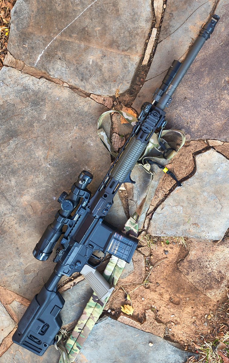 nomad_host_'s tweet photo. @BlackWolfTexas @palmettoarmory @Holtworks My take is the Mk12 Mod L20.
20" barrel w/ lightweight handguard.
Adjustable gas block.
Precision stock w/ eleven position buffer tube. 
No forward assist (as intended).
A2 styling w/ rail covers and grip.
Enhanced bcg.
#anticlonerclonerclub https://t.co/VpdKPEUoRl