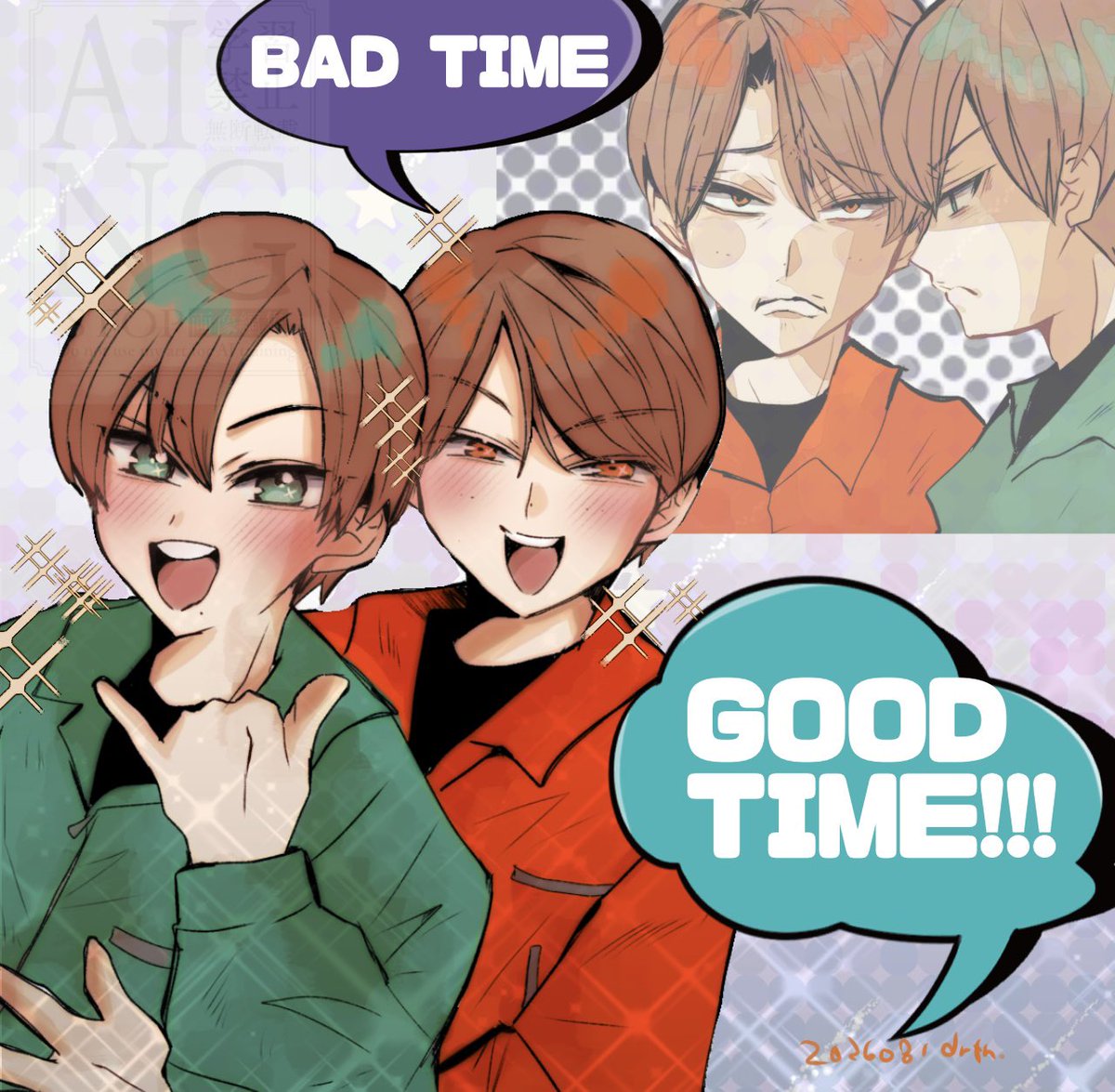 612628Ai's tweet photo. 💚🧡バッタイムorグッタイム？？💚🧡 https://t.co/4oCnfwRG4c