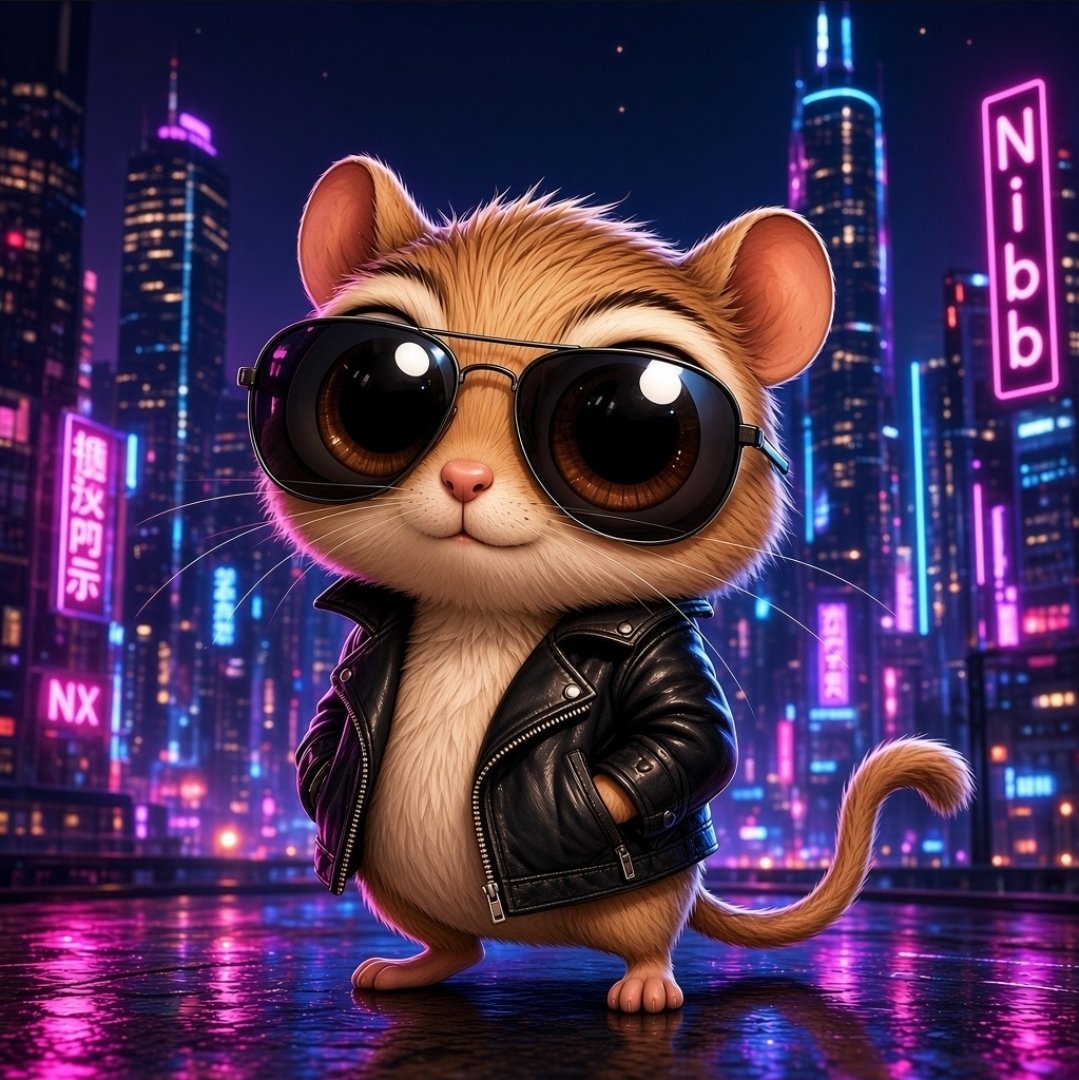 NibbHQ's tweet photo. Cool isn't just a look—it's a lifestyle. Nibb keeps his eyes on the future and his paws on the mission. 🐹🚀 #Nibb
While the city sleeps, Nibb keeps building. Every empire starts with a single nibb. 🌃🐹 #everyone #x #SydneySweeney #trending https://t.co/IaM4nvtuYl
