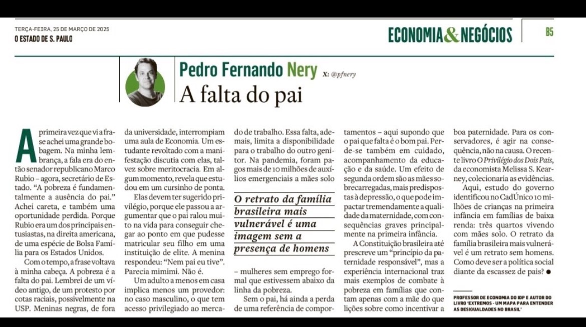 pfnery's tweet photo. Três colunas sobre pais e pobreza https://t.co/L5kg7NgG7S