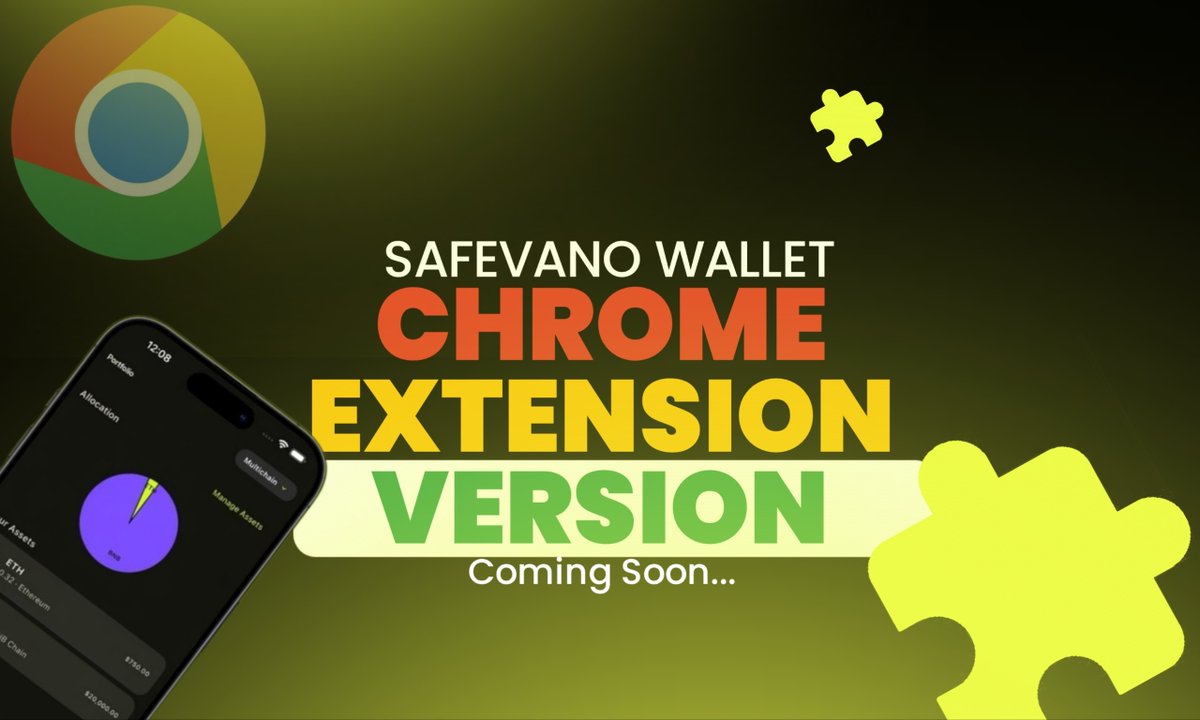 Safevano's tweet photo. BIG NEWS 

The Safevano Wallet Chrome Extension officially launches on August 13 2026. 💻

Desktop users will be able to access the first non-custodial wallet on Robinhood Chain directly from Chrome.

Android users aren't left out either. If you're using a compatible browser that supports Chrome extensions (such as Kiwi Browser and other compatible browsers), you'll also be able to install and use the extension.

✨ Features include:
• AI-powered assistant
• Lightning-fast aggregated swaps
• RWA integration
• Staking
• Multichain support

The iOS app is already live, the Android app is coming soon, and desktop support arrives on August 13.

The Safevano ecosystem keeps growing. 🚀