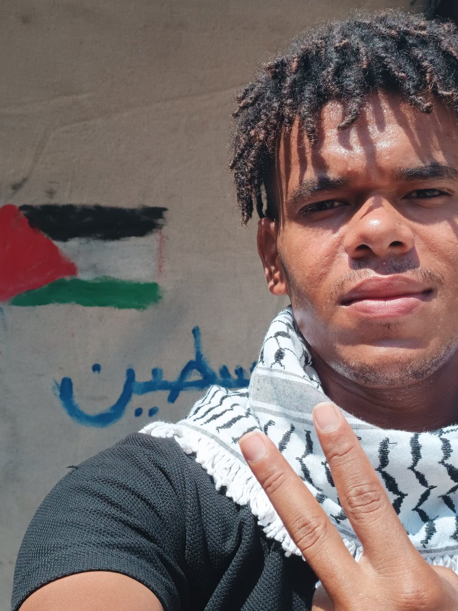 SALEHIDRES2004's tweet photo. I am a Black Palestinian ✊
We are not terrorists.
We are forgotten, starving, and displaced 💔
All we ask for is dignity, freedom, and life.🍉🇵🇸🕊️https://t.co/ADMducrk2k https://t.co/mCbRzKBQ0u