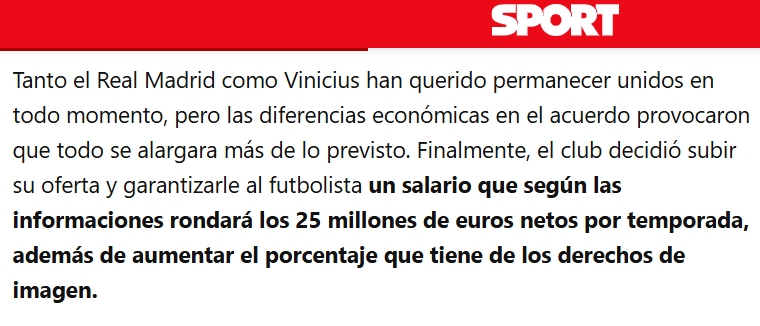 CuentaMister's tweet photo. SI ES EL BARÇA "SALARIO BRUTO", SI ES EL TRAMPAS "SALARIO NETO". ASÍ MANIPULAN 👇👇👇

Rodri, no está ni fichado por el Barça (y sigo pensando que es otra jugada de Joker Laporta) y sale SPORT (la prensa "catalana") inventándose salarios EN BRUTO.

Vinicius, renovado oficialmente por 50 millones brutos y el mismo SPORT (prensa "catalana") te lo pone en 25 millones NETOS...

Todo controlado para manipular y engañar al lector, oyente, espectador... a favor del club Estado.