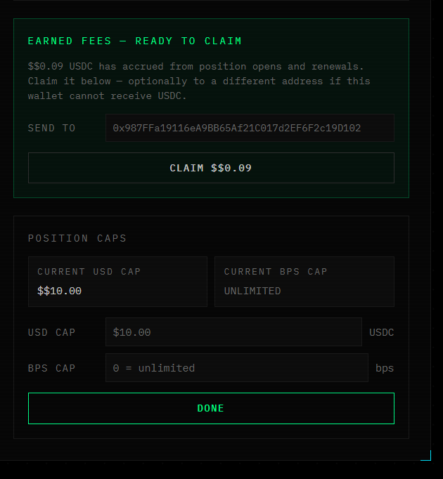 exnihiloFinance's tweet photo. Did you know that you can change the caps of the positions?

Either limit a dollar amount or a percentage of the available liquidity. 

Giving all options to projects that want to offer options to their community. https://t.co/RHPfKzH8tY