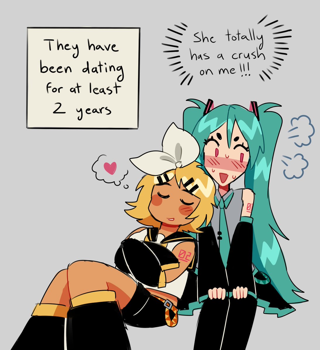 chocacherry07's tweet photo. #vocaloid #mikurin i like when miku is a shy mess https://t.co/LtCvrKNScs