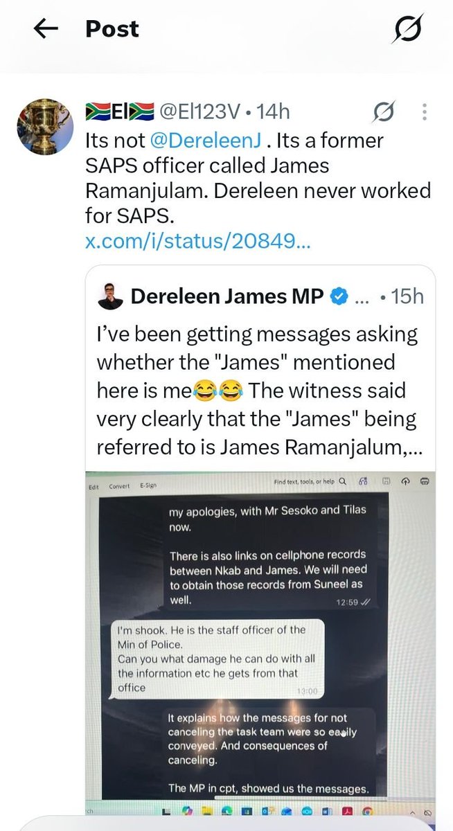 AppollisPe69411's tweet photo. @AfricaisBlack @Action4SA @Our_DA James has been clear, it's not her. I went to research. https://t.co/WsFwsvBJcQ
