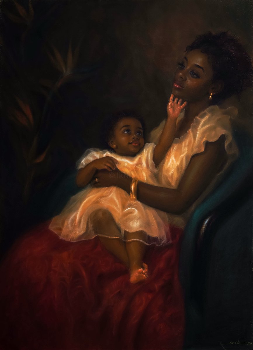 NnadiArts1's tweet photo. My new painting, Nne Ọma. ❤️ https://t.co/0IewSIqJfg