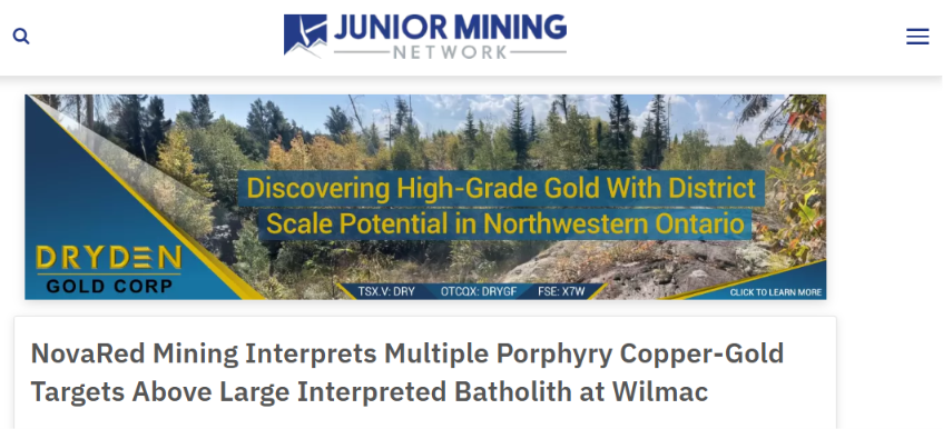 TradePulse2's tweet photo. BREAKING: ONE BATHOLITH. MULTIPLE COPPER-GOLD TARGETS.

NovaRed says Wilmac may host several porphyry targets above a large interpreted intrusive system.

That changes the setup from one target to an entire district-scale opportunity https://t.co/CtTY6pT2hQ